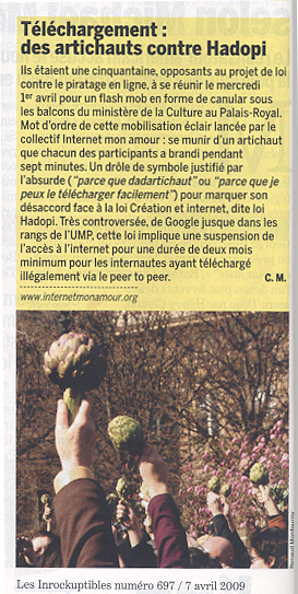 article les inrocks 7 avril 2009