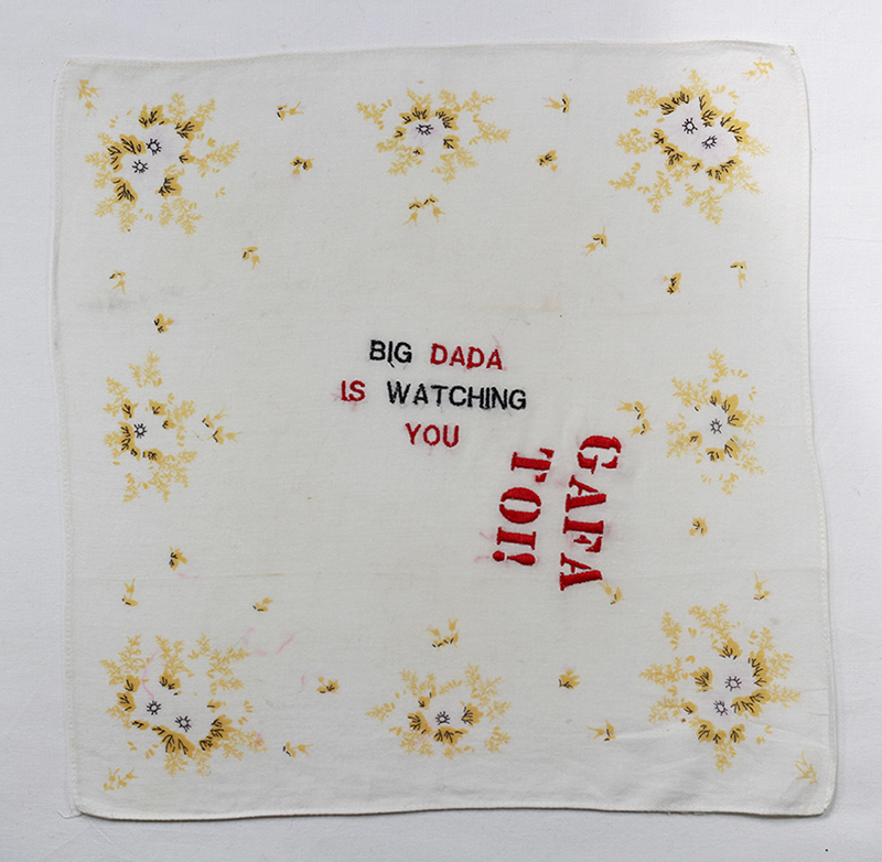 Series BIG DADA IS WATCHING YOU // Handkerchief DADA IS YOU  // Blockchain ID : 1D3KD1ANt5zU7yqKHHSaK8frQ739dyHjKd