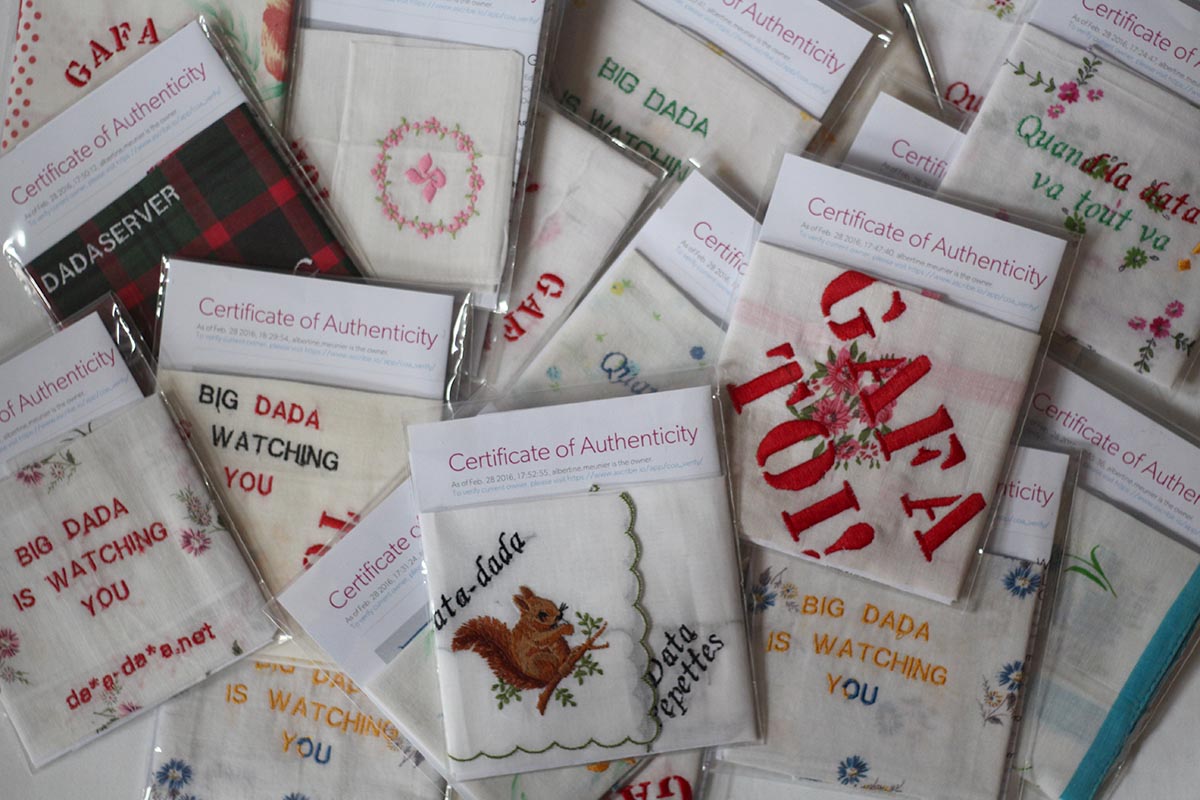 Collection of embroidered handkerchiefs