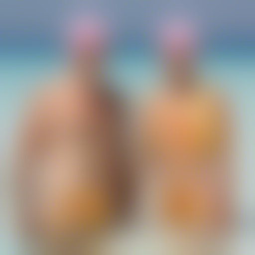 Stéphane et Albertine en maillot de bain . NFT
