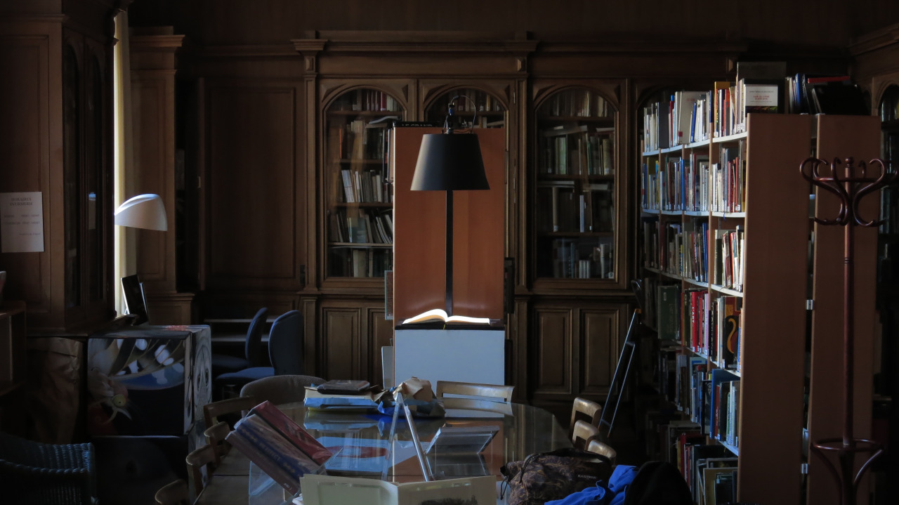 The infinite book among the books in the library of the École Estienne